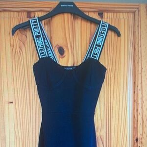 PrettyLittleThing Black Strapless Dress